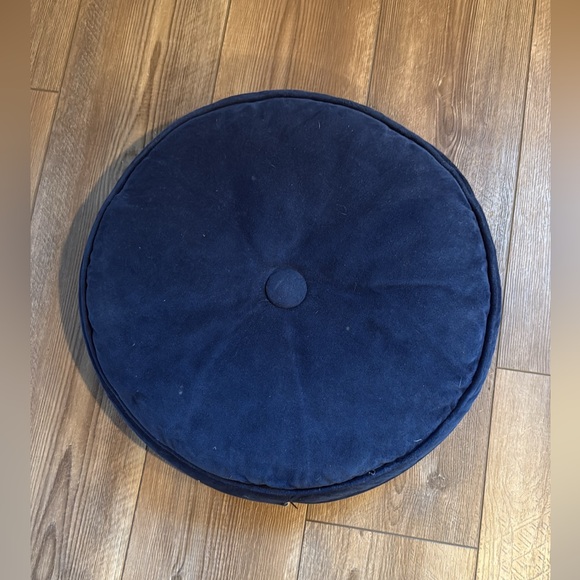 Bassett Other - Basset Blue Velvet Throw Pillow with Down Filling